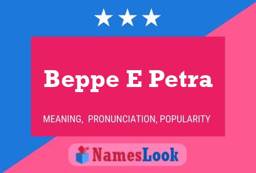 ملصق اسم Beppe E Petra