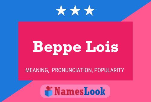 ملصق اسم Beppe Lois