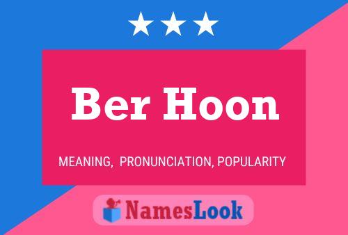 ملصق اسم Ber Hoon