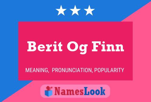 ملصق اسم Berit Og Finn