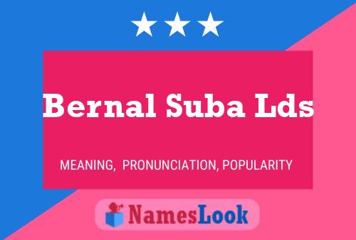 ملصق اسم Bernal Suba Lds