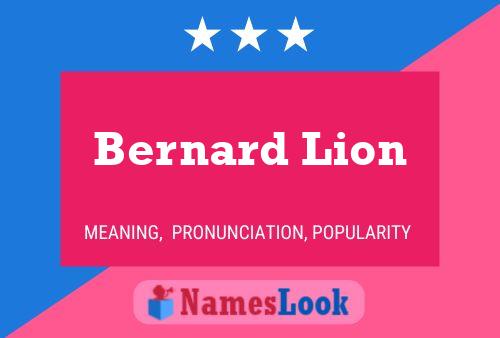 ملصق اسم Bernard Lion