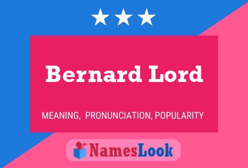 ملصق اسم Bernard Lord