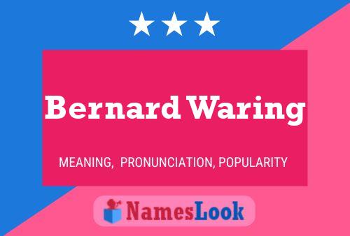 ملصق اسم Bernard Waring