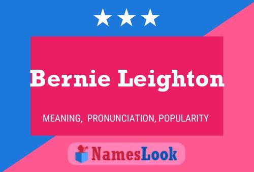 ملصق اسم Bernie Leighton