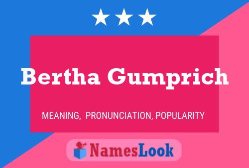 ملصق اسم Bertha Gumprich