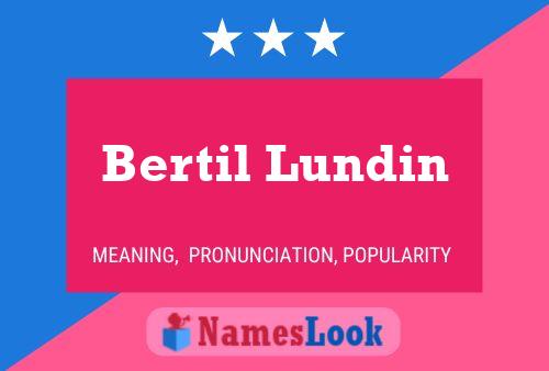 ملصق اسم Bertil Lundin