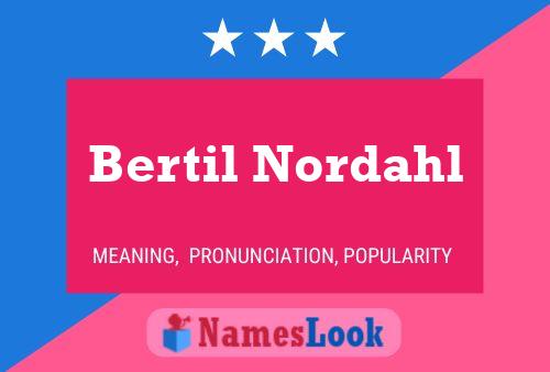 ملصق اسم Bertil Nordahl