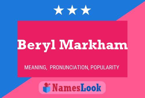 ملصق اسم Beryl Markham