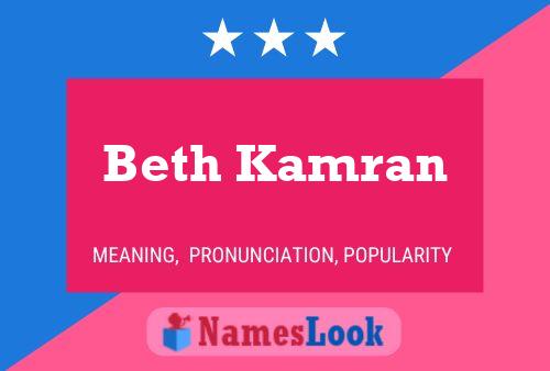 ملصق اسم Beth Kamran