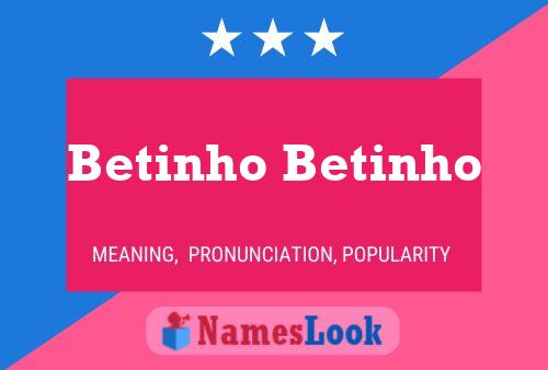 ملصق اسم Betinho Betinho