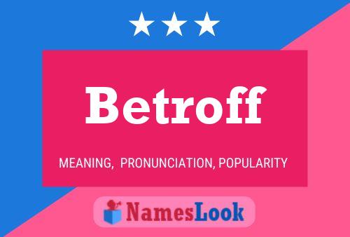 ملصق اسم Betroff