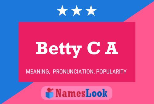 ملصق اسم Betty C A