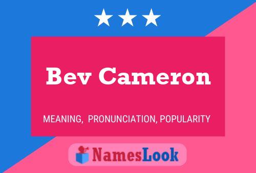 ملصق اسم Bev Cameron