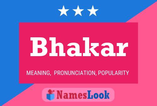 ملصق اسم Bhakar