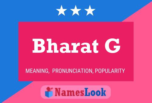 ملصق اسم Bharat G