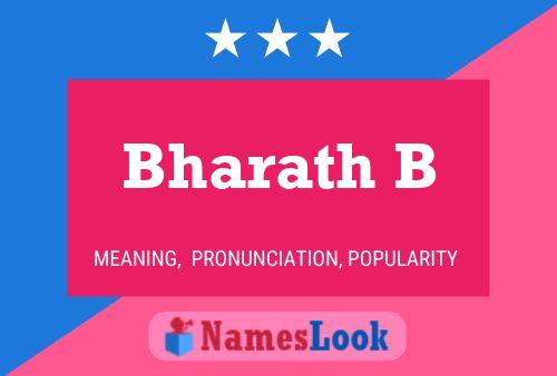 ملصق اسم Bharath B