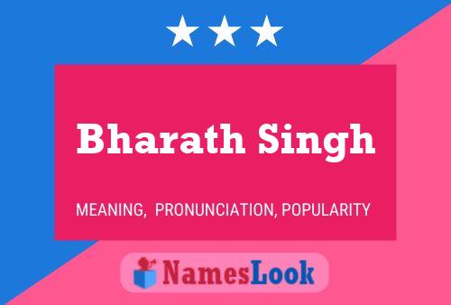 ملصق اسم Bharath Singh