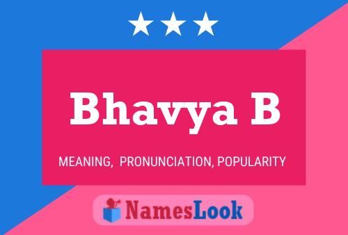 ملصق اسم Bhavya B