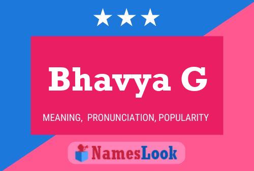 ملصق اسم Bhavya G