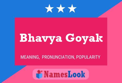 ملصق اسم Bhavya Goyak