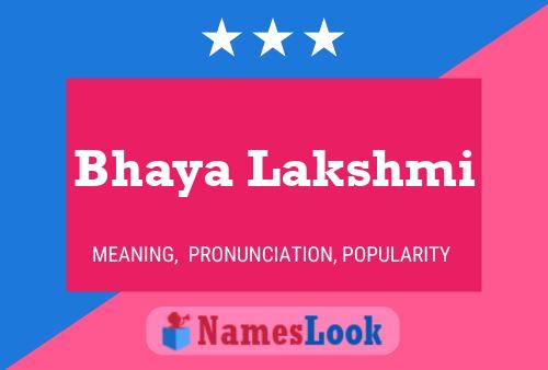 ملصق اسم Bhaya Lakshmi