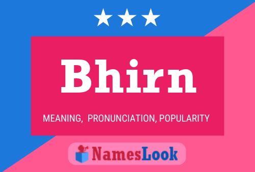 ملصق اسم Bhirn