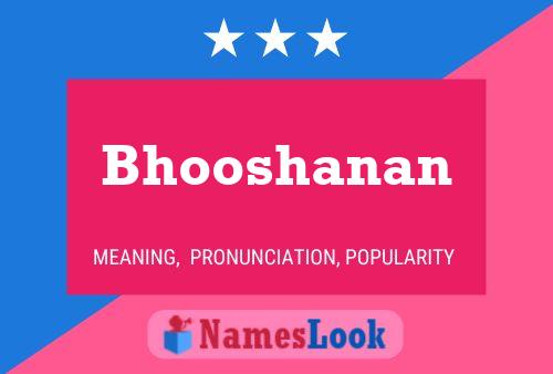 ملصق اسم Bhooshanan