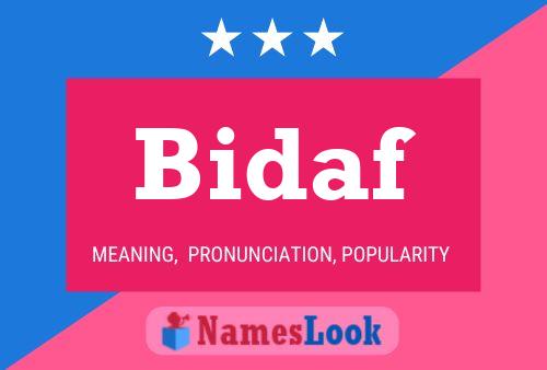 ملصق اسم Bidaf