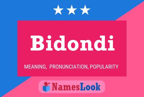 ملصق اسم Bidondi