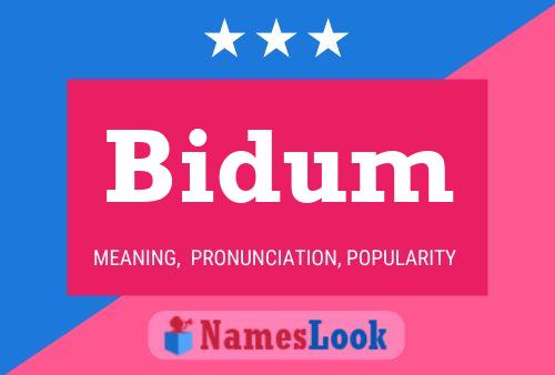 ملصق اسم Bidum