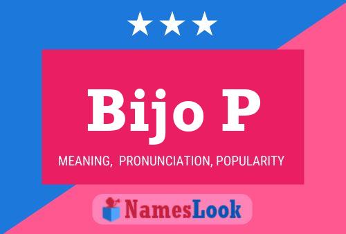 ملصق اسم Bijo P