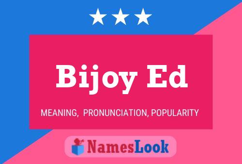 ملصق اسم Bijoy Ed