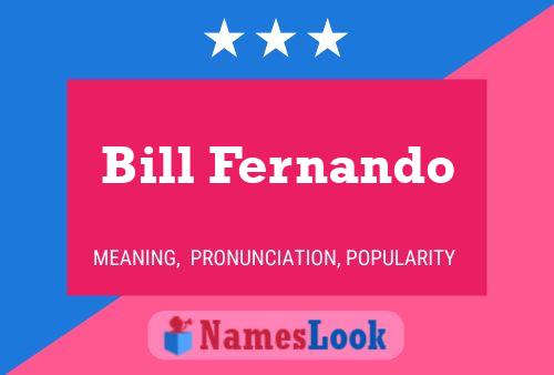 ملصق اسم Bill Fernando