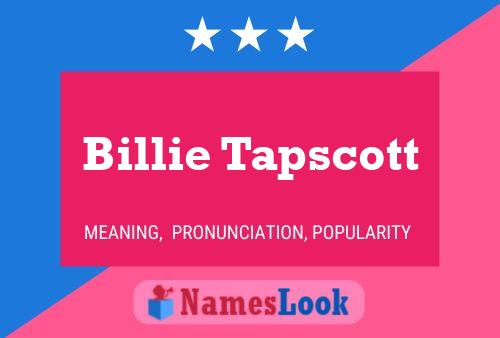 ملصق اسم Billie Tapscott