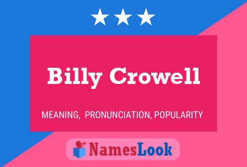 ملصق اسم Billy Crowell