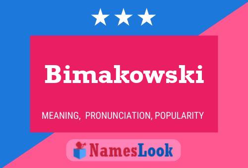 ملصق اسم Bimakowski