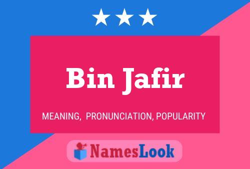 ملصق اسم Bin Jafir