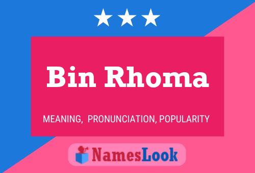 ملصق اسم Bin Rhoma