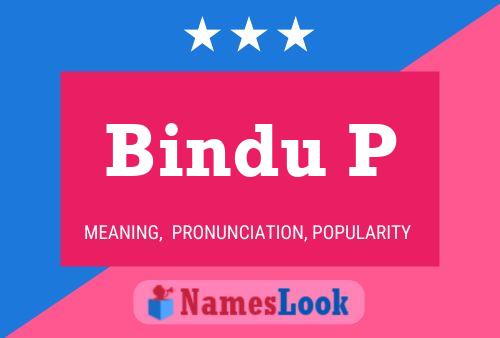 ملصق اسم Bindu P