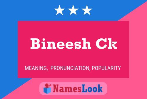 ملصق اسم Bineesh Ck