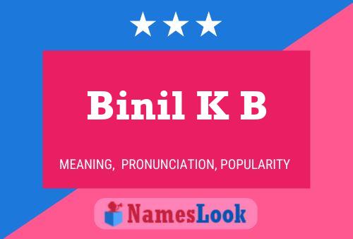 ملصق اسم Binil K B