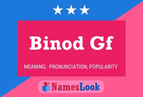 ملصق اسم Binod Gf