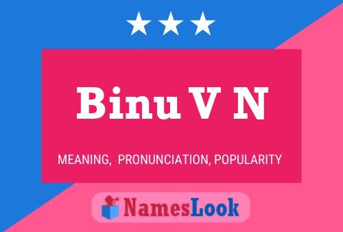 ملصق اسم Binu V N