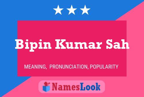 ملصق اسم Bipin Kumar Sah