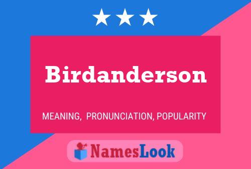 ملصق اسم Birdanderson