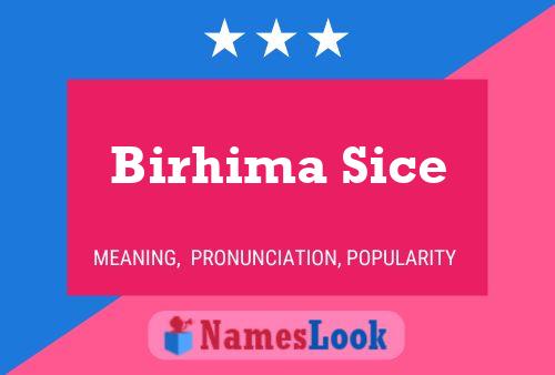 ملصق اسم Birhima Sice