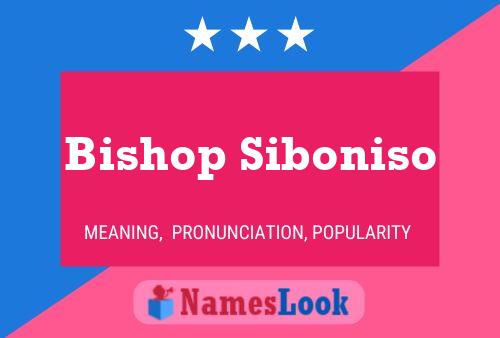 ملصق اسم Bishop Siboniso