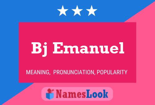 ملصق اسم Bj Emanuel