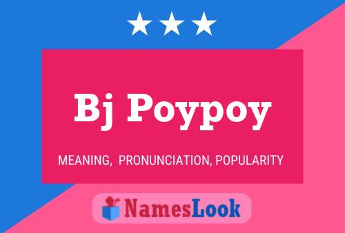 ملصق اسم Bj Poypoy